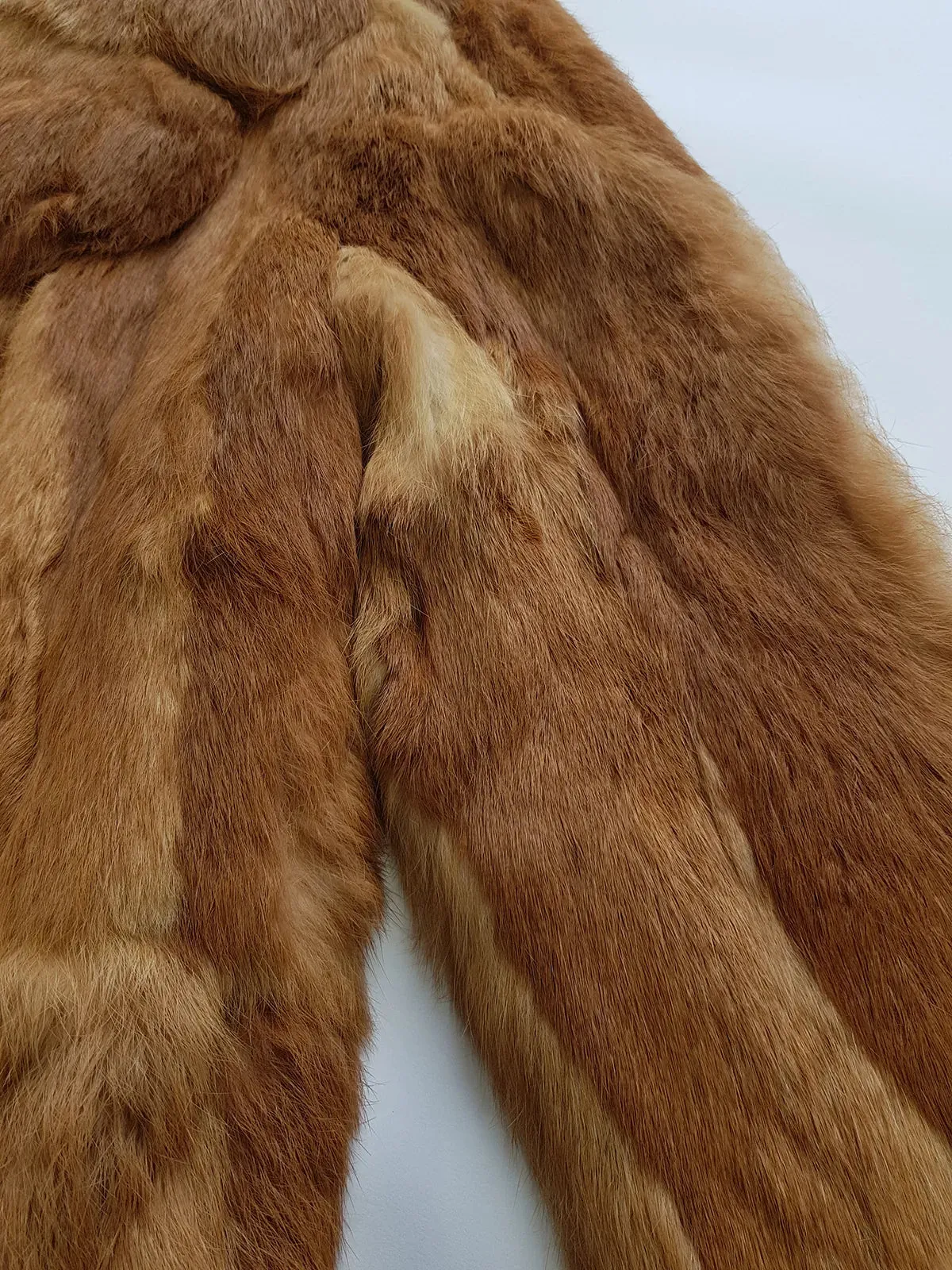 1960s Vintage Caramel Rabbit Fur Coat - Diamond Pattern - Rich Golden Caramel - Absolutely Gorgeous - Soft & Dreamy - Hip Length