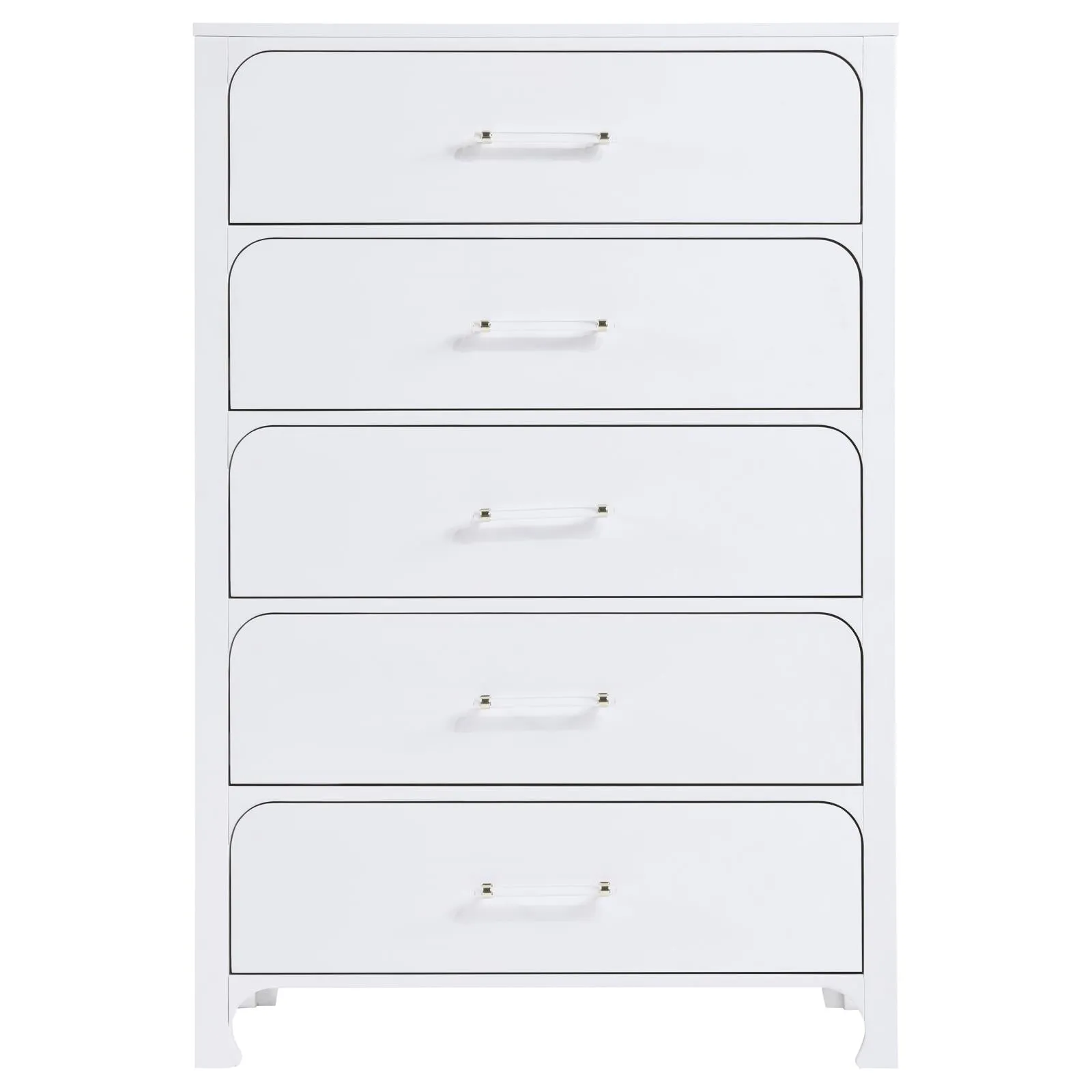 Anastasia 5-drawer Bedroom Chest Pearl White