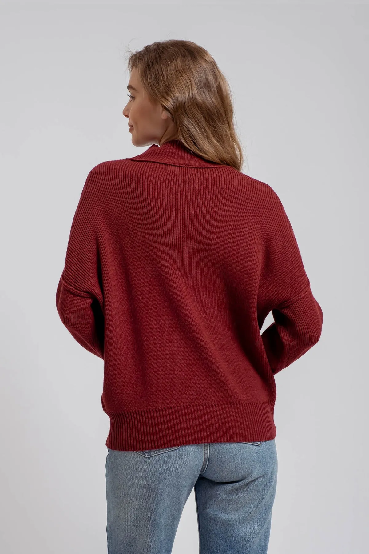 Autumn Mood Mock Neck Sweater