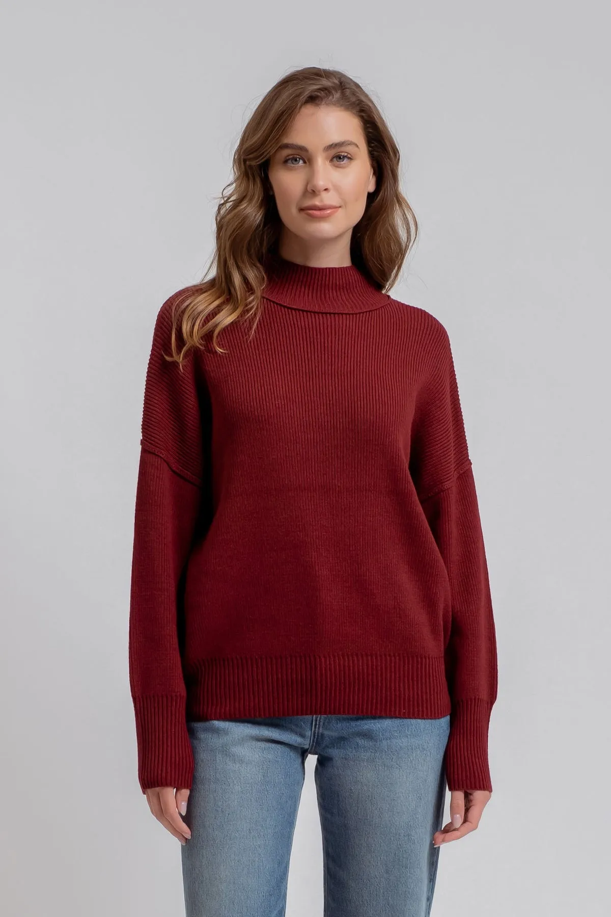 Autumn Mood Mock Neck Sweater