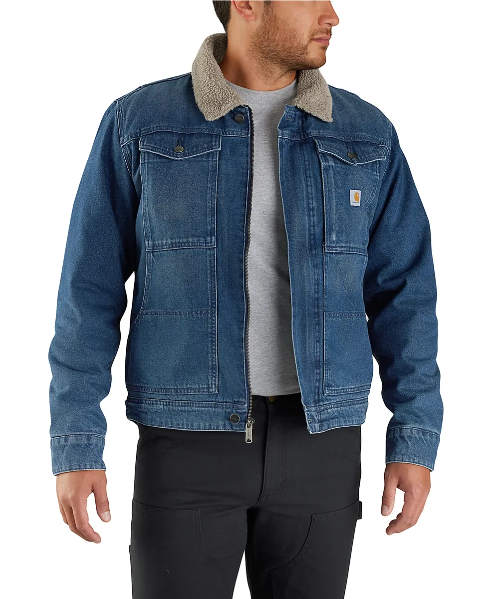 Carhartt Men's Sherpa Lined Denim Jacket - Beech