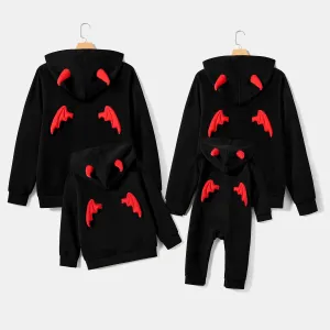 Christmas Family Matching 3D Bat Hooded Long-sleeve Tops