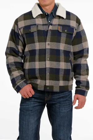 Cinch | Grey Plaid Trucker Jacket