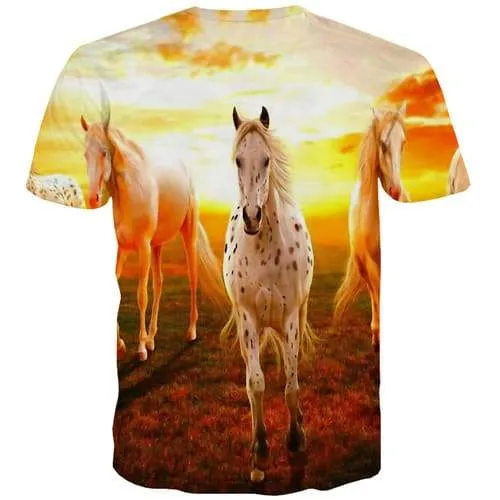 Horse T shirts Men Zebra T shirts Funny Animal T-shirts Graphic Harajuku Shirt Print Abstract Tshirts Casual Short Sleeve