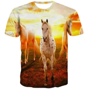 Horse T shirts Men Zebra T shirts Funny Animal T-shirts Graphic Harajuku Shirt Print Abstract Tshirts Casual Short Sleeve