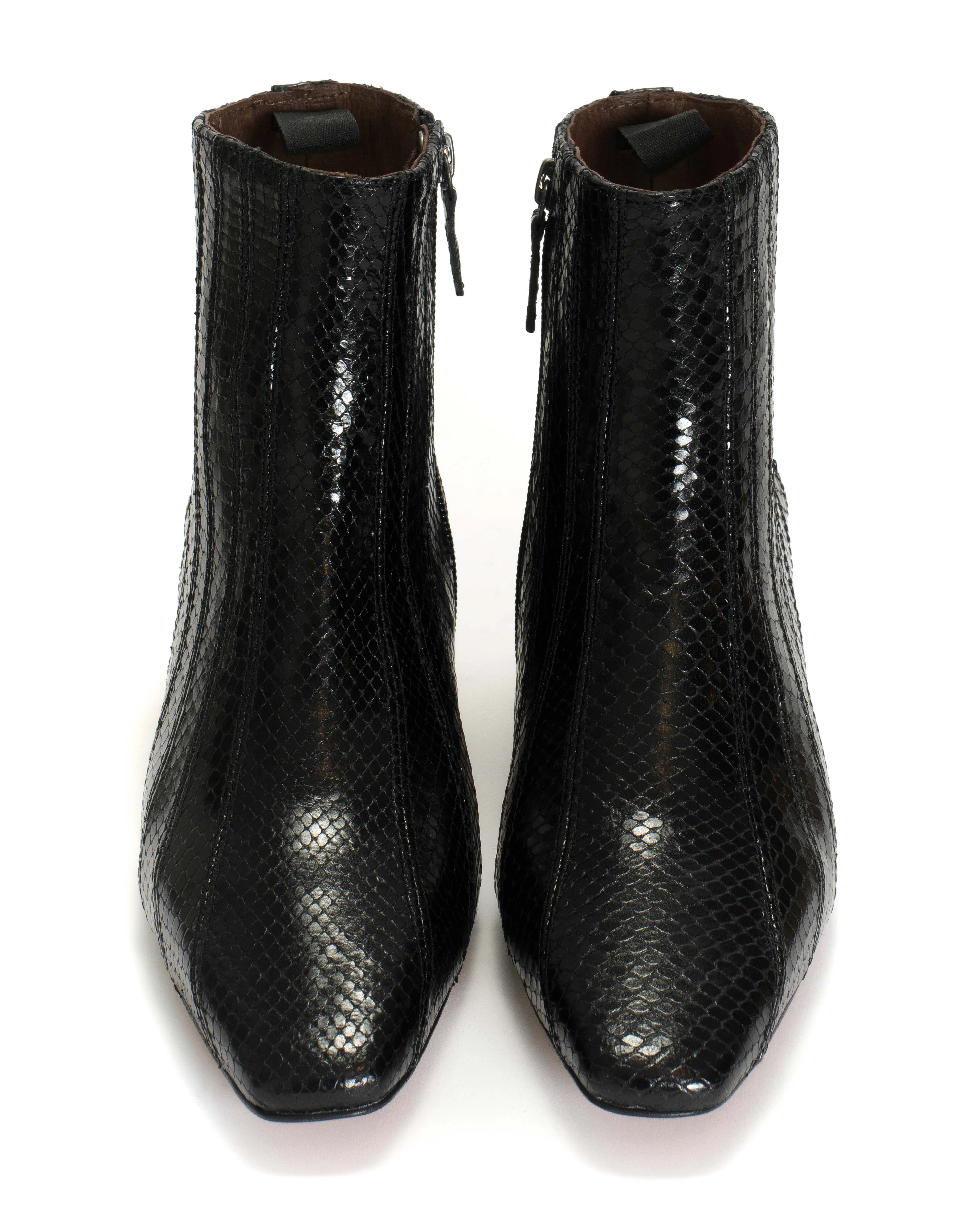 Jelai Snake metallic calf Black