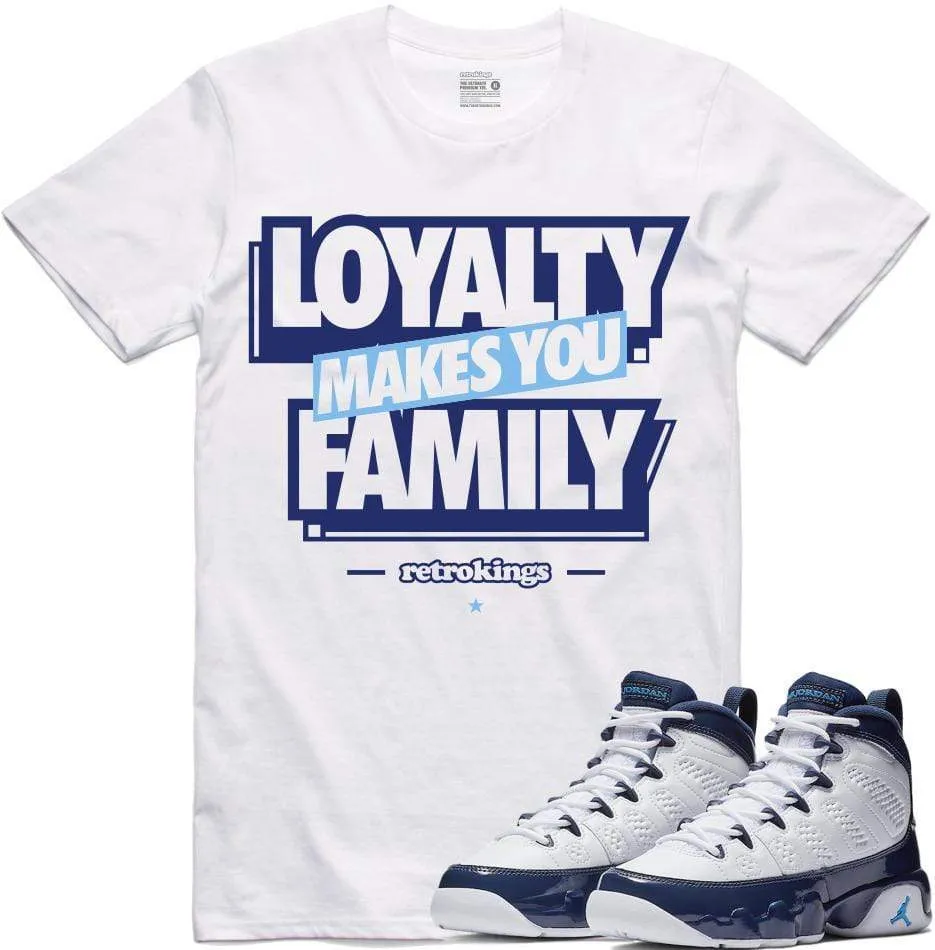 Jordan 9 All Star UNC Blue Pearl Sneaker Tees Shirt - LOYALTY