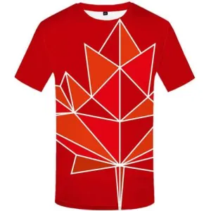 Maple Leaf T shirts Men Canada T-shirts Graphic Red Tshirt Anime Geometric T-shirts 3d Gothic Tshirts Casual Short Sleeve