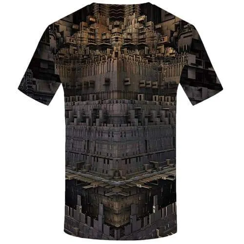 Metal T shirts Men Mechanical T-shirts 3d Psychedelic Shirt Print Military T-shirts Graphic Gothic Tshirt Anime Short Sleeve