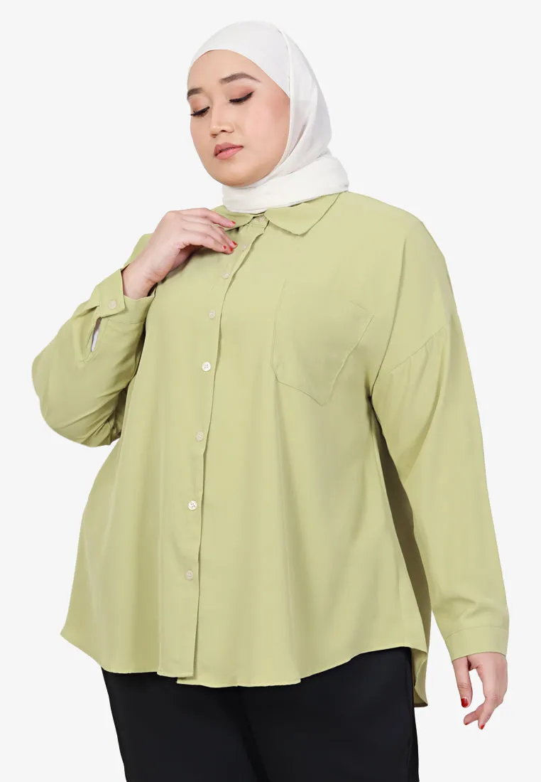 Mica Minimalist Work Button Shirt - Light Yellow