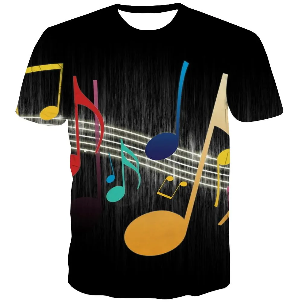 Music T shirts Men Instrument Tshirts Cool Retro T shirts Funny Electronic Shirt Print