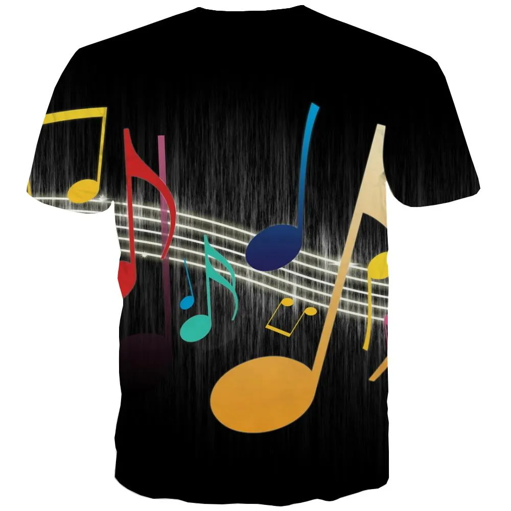 Music T shirts Men Instrument Tshirts Cool Retro T shirts Funny Electronic Shirt Print