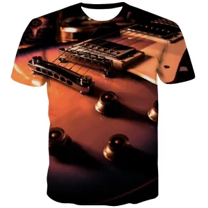 Music T shirts Men Instrument Tshirts Cool Retro Tshirts Casual Electronic T shirts Funny