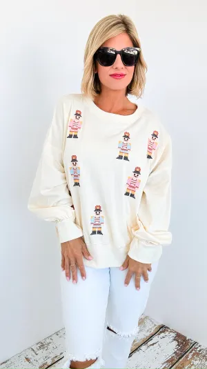 Nutcracker Cross Stitch Sweatshirt