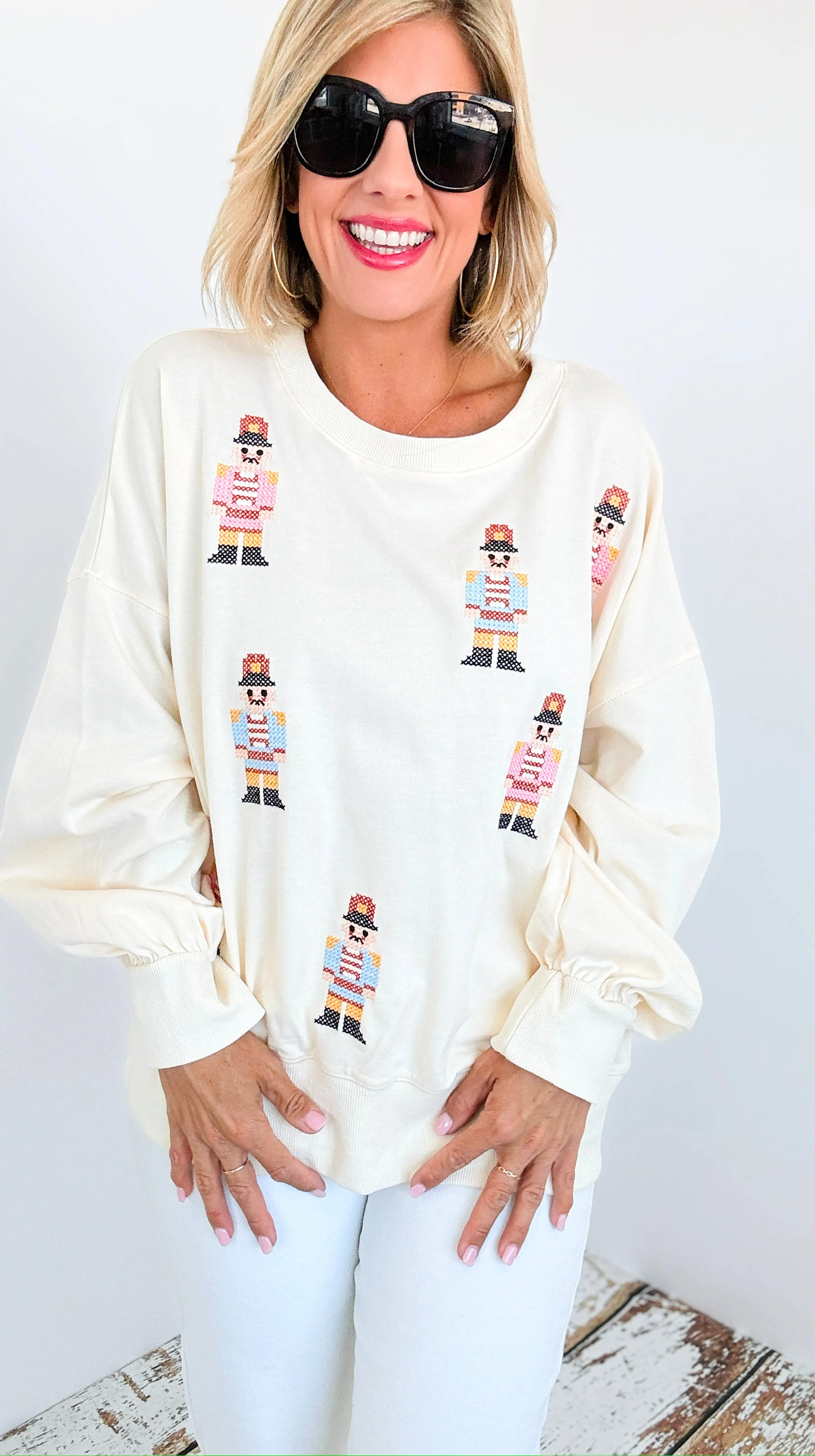 Nutcracker Cross Stitch Sweatshirt