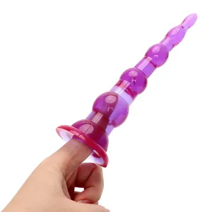 Purple Anal Bead Butt Plug