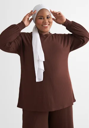 Qamar Relax Ribbed Quarantine Jumper Top