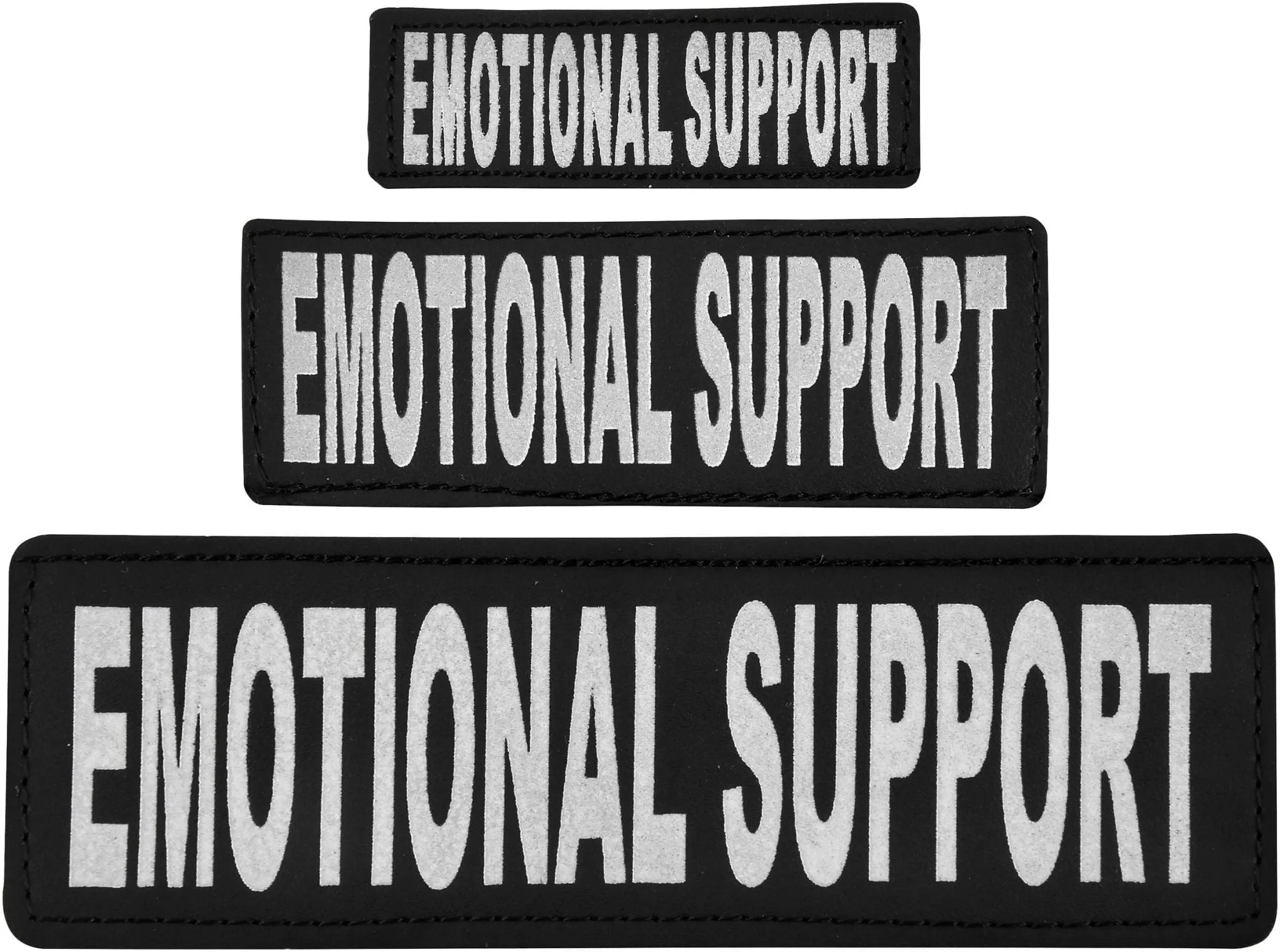 Reflective "Emotional Support" Patches, Set of 2