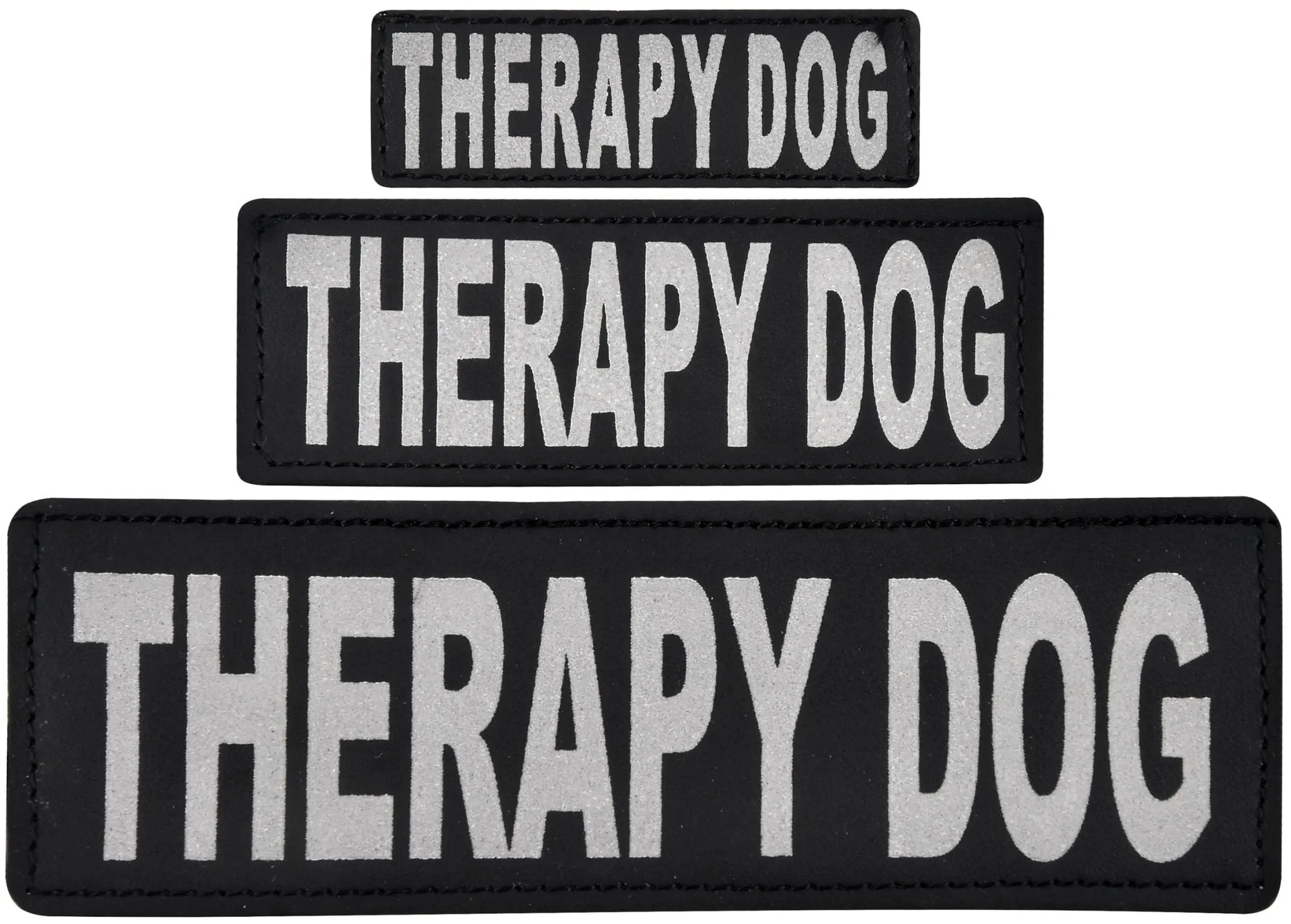 Reflective "Therapy Dog" Patches, Set of 2