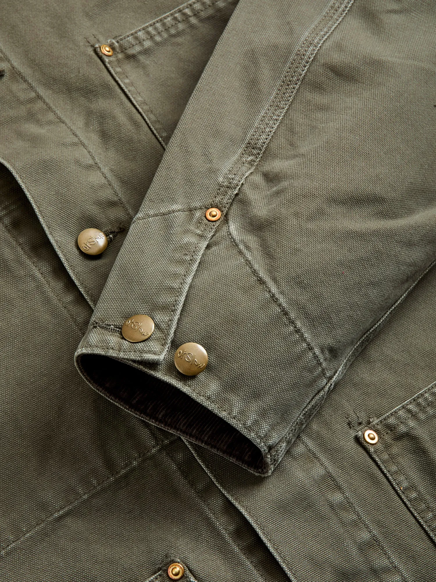 Relaxed Fit Canvas Coverall in Army Green