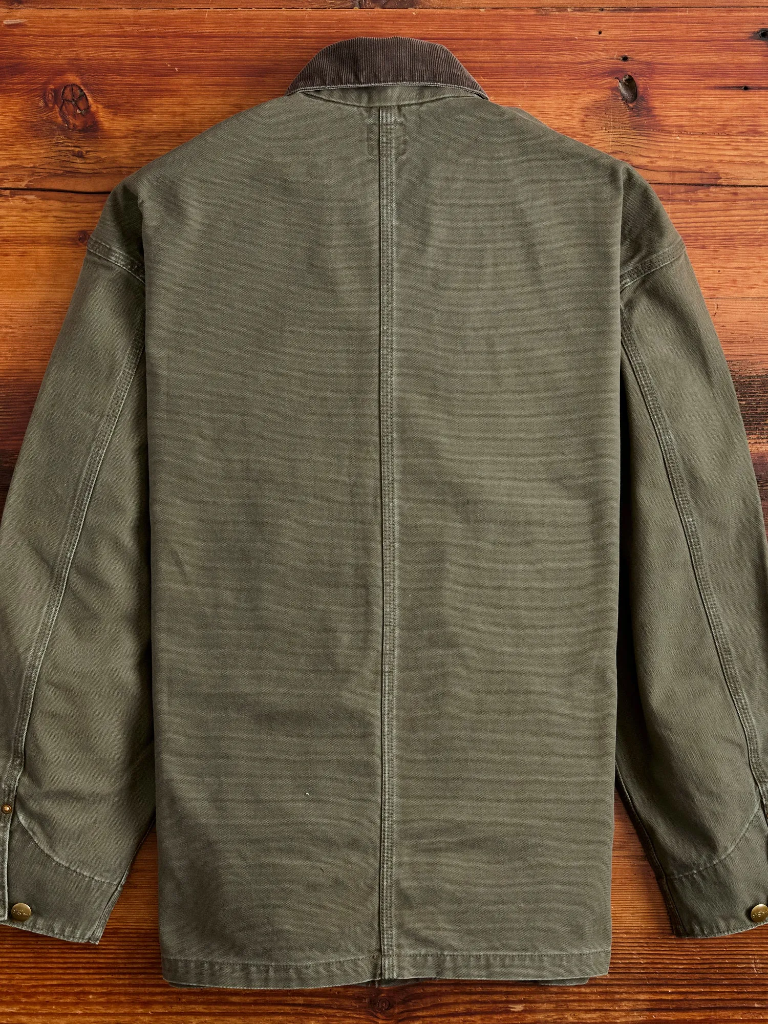 Relaxed Fit Canvas Coverall in Army Green