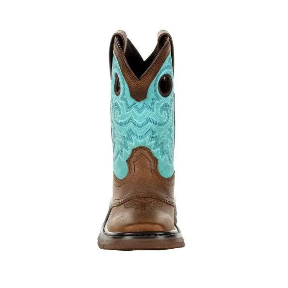 Rocky Children’s and Youth Original Ride Brown & Teal Western Boots RKW0299