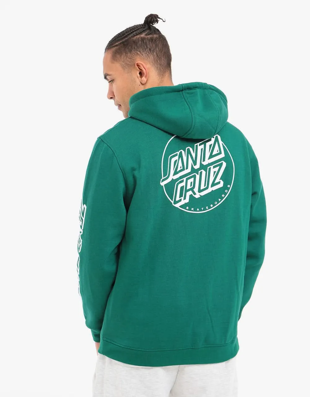 Santa Cruz Opus Dot Stripe Pullover Hoodie - Evergreen