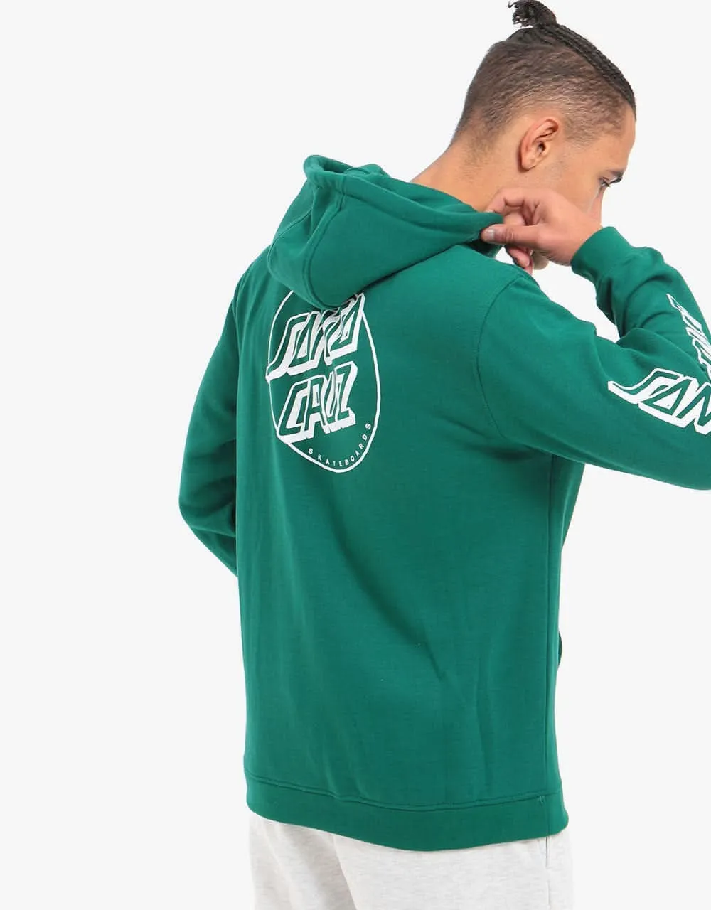 Santa Cruz Opus Dot Stripe Pullover Hoodie - Evergreen