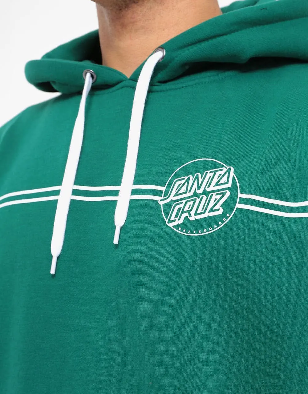 Santa Cruz Opus Dot Stripe Pullover Hoodie - Evergreen