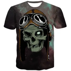 Skull T shirts Men Military T-shirts 3d Galaxy Tshirt Printed Hip Hop T shirts Funny Punk Rock Tshirts Novelty Short Sleeve