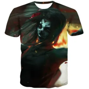 Skull T shirts Men Terror Tshirts Casual Halloween T-shirts Graphic Cosplay T-shirts 3d Funny Tshirt Printed Short Sleeve