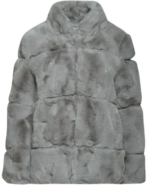 Smoke Vegan Fur Skylar Jacket