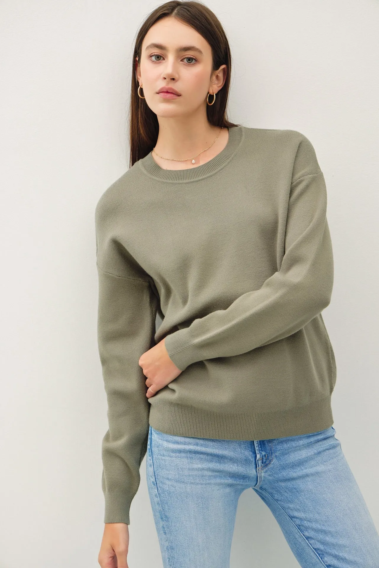 Soft Basic Round Neck Sweater - Final Sale