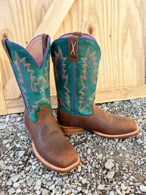 Twisted X Women's Cinnamon and Turquoise 11" Tech X Western Cowgirl Boot WXTL001