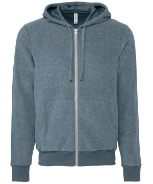 Unisex sueded fleece full-zip hoodie | Heather Slate