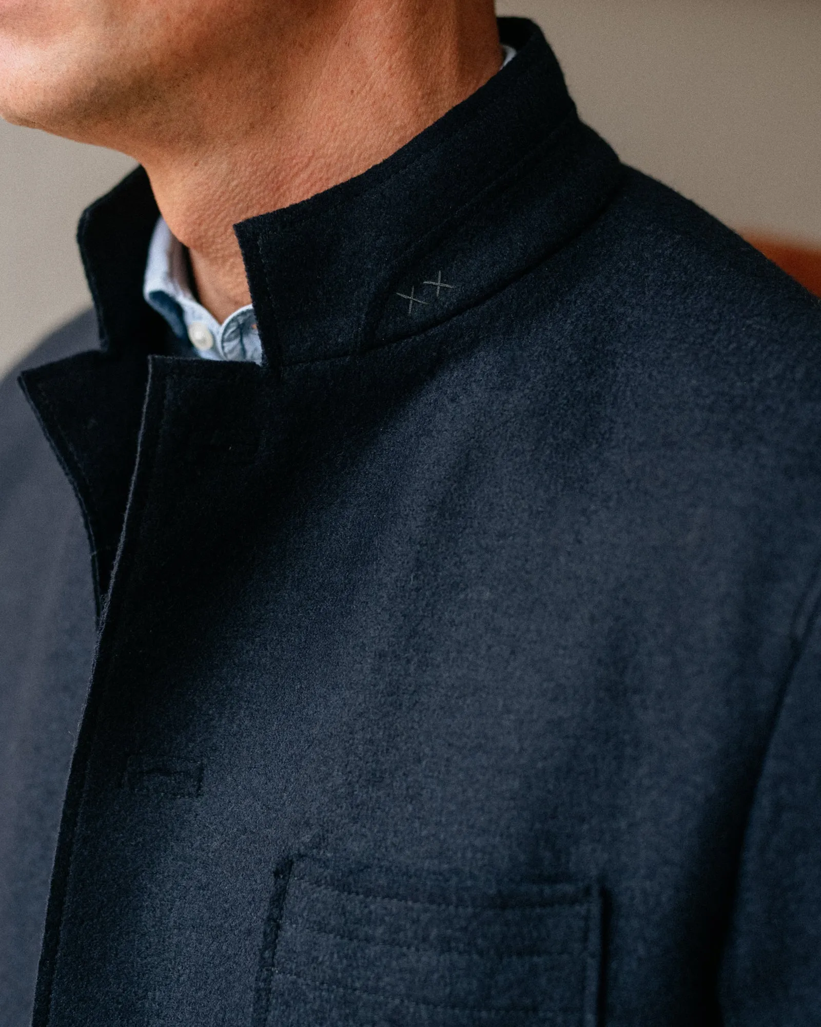 Weber   Weber Boiled Wool WW Travel Blazer: Navy