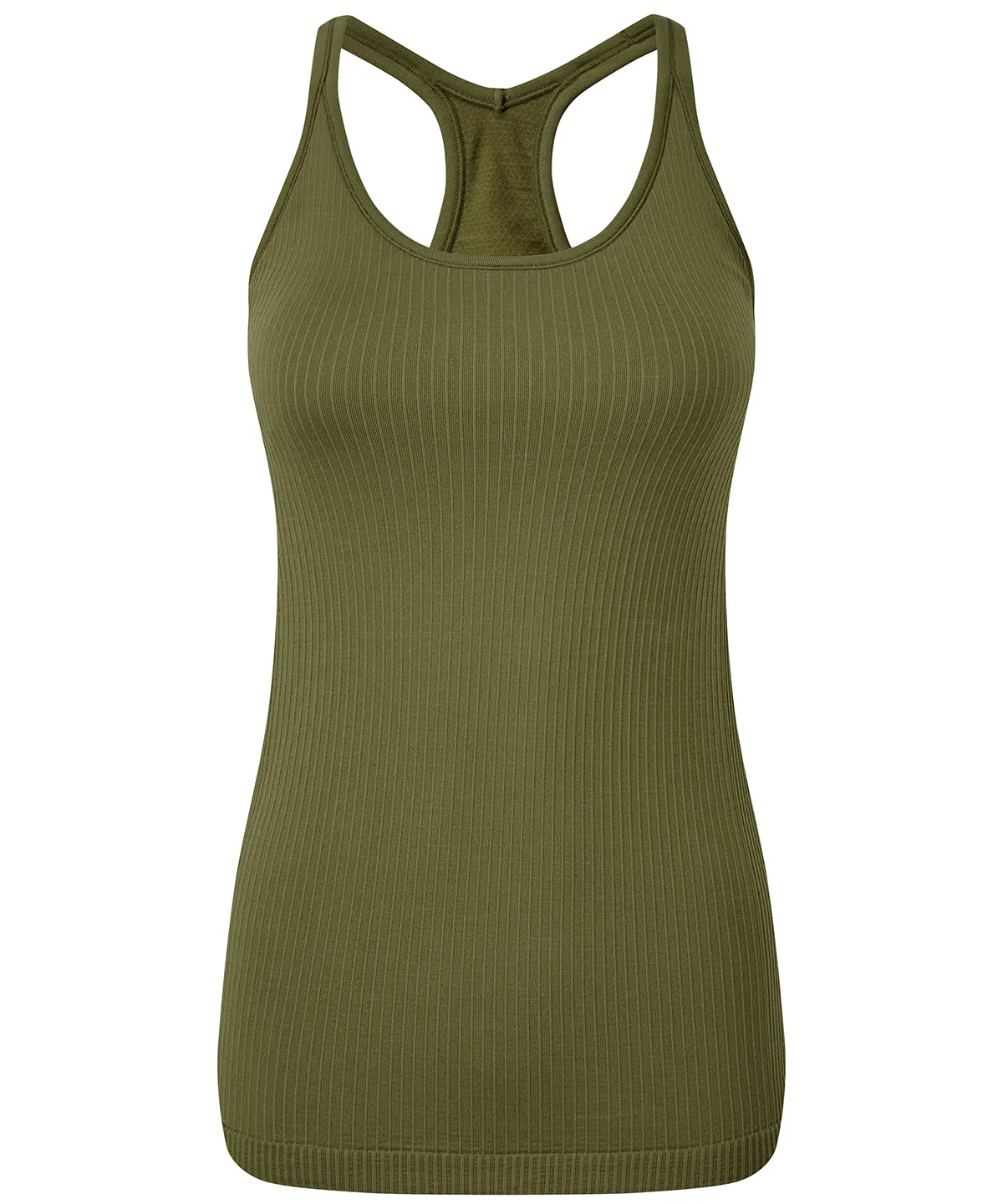 Womens TriDri® seamless 3D fit multi-sport sculpt vest with secret support | Olive