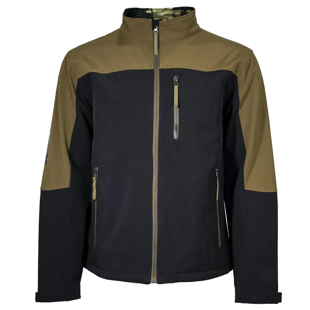 Youth "Hooey Softshell Jacket" Black/Olive